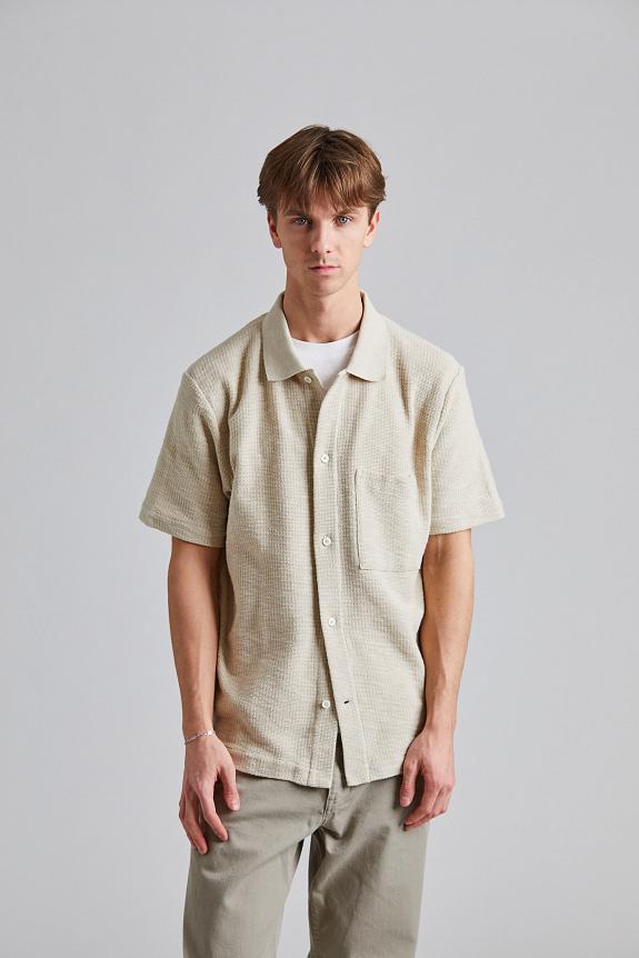 Norse Projects Gustav Crochet Jersey Shirt Oatmeal-3